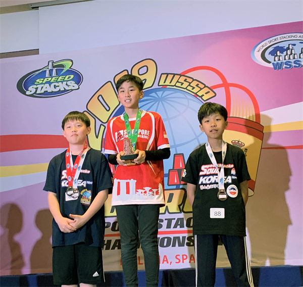 2019 World Sport Stacking Championships_Angus Ong_Individual Cycles first place