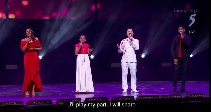 Heema singing 'We Will Get There' at NDP 2020