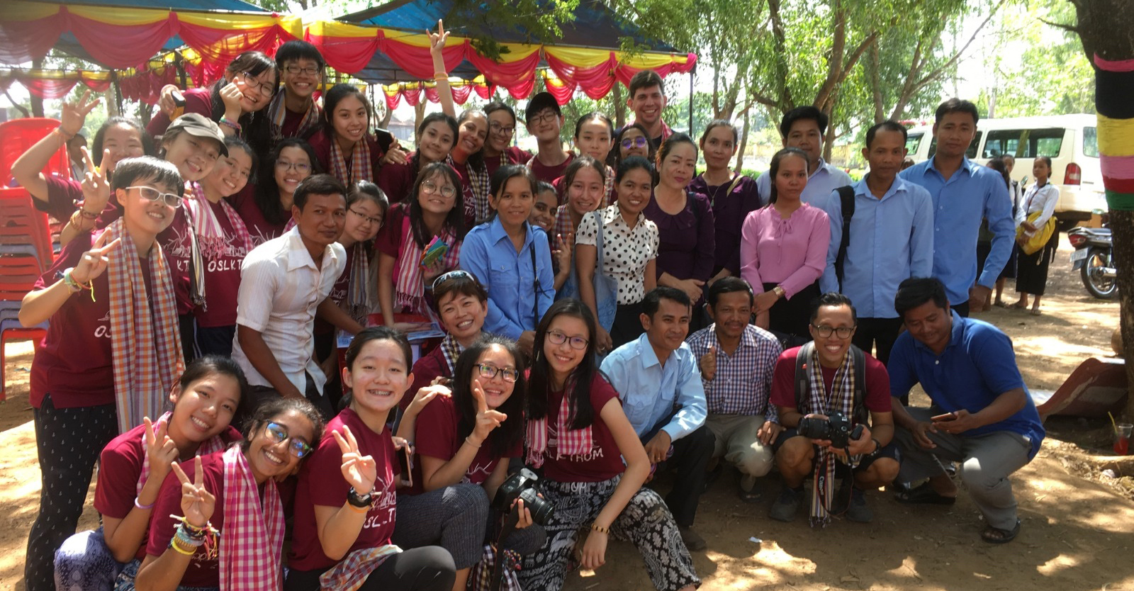 Ms Mariette Ong with 2019 OSL Kampong Thom team